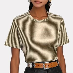 Isabel Marant Etoile Leontine Striped Cotton-Linen T-Shirt